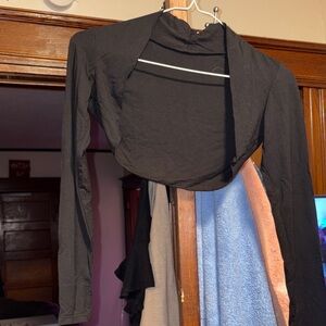 Black Long Sleeve Bolero Shrug